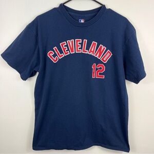 Cleveland Indians Francisco Lindor #12 T shirt baseball MLB Shrunk L (fits M)